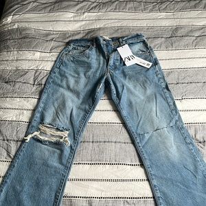Light blue mid rise Zara jeans